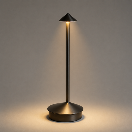Cordless Cone Table Lamp – Front View